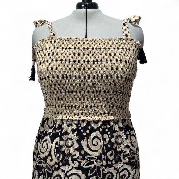 Cato Smocked Boho Maxi Dress Plus Size 18W/20W Cottagecore Boho Indie Summer - Picture 2 of 9